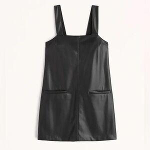 NWT ✨ ABERCROMBIE VEGAN LEATHER SHIFT MINI DRESS | sz large
